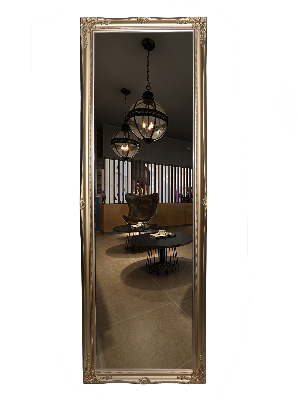 歐式實木站立鏡-古銅金